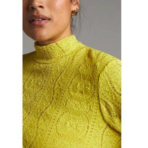 Daily Practice by Anthropologie Lace Mock Neck Top  (NWT)